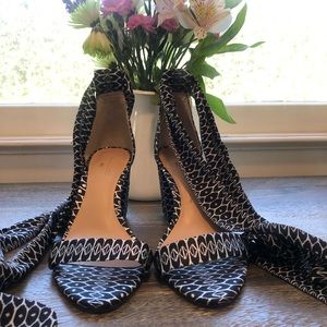 INC x Trina Turk Wrap Sandals, Size 6
